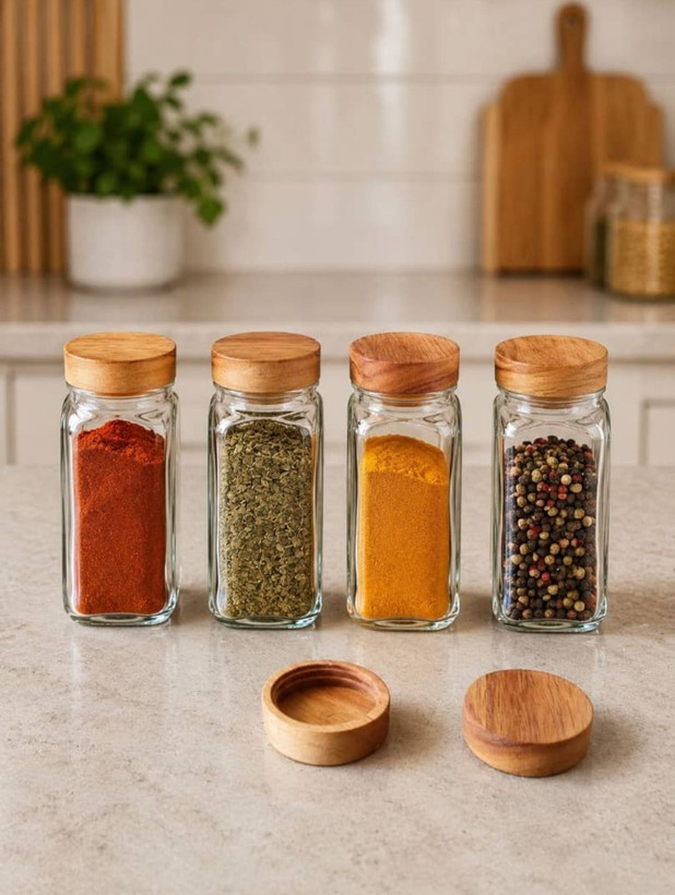 جا ادویه مک کارتی درب چوبی 14سانتی