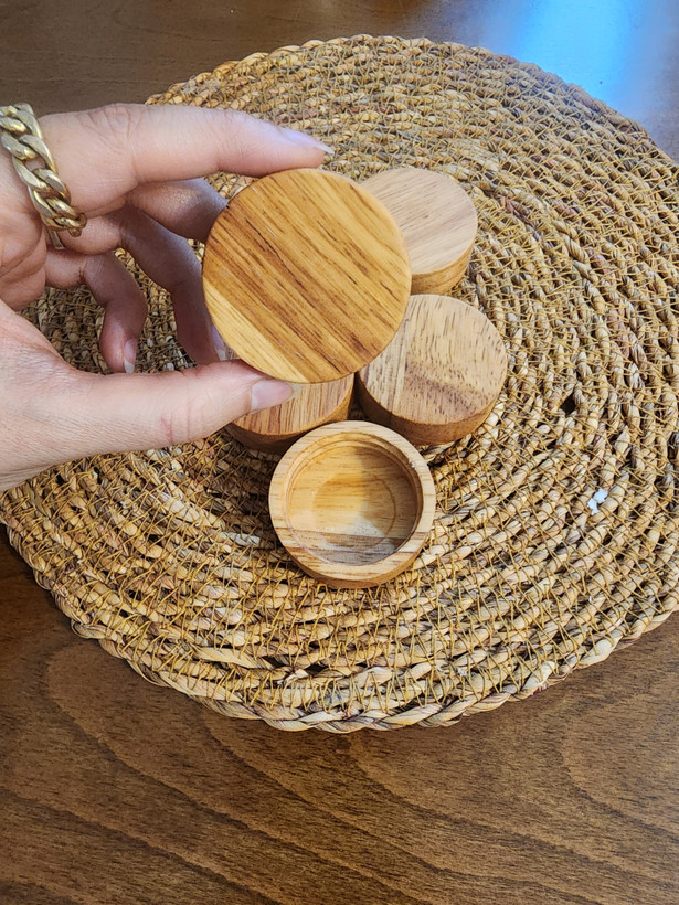 پک ۱۸ تایی درب چوبی شیشه ادویه مک کارتی ارتفاع ۱۴ سانت